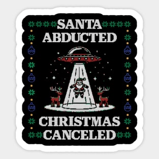 Santa Abducted by Aliens, Christmas Cancelled Sticker